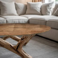 Tulup Plateau En Verre<Plateau en verre trempé fi60 cm Motif bois