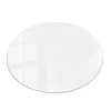 Tulup Plateau en verre trempé fi60 cm Couleur blanche lisse- Plateau En Verre