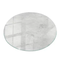 Tulup Plateau En Verre<Plateau en verre trempé fi90 cm Texture de béton avec fissures