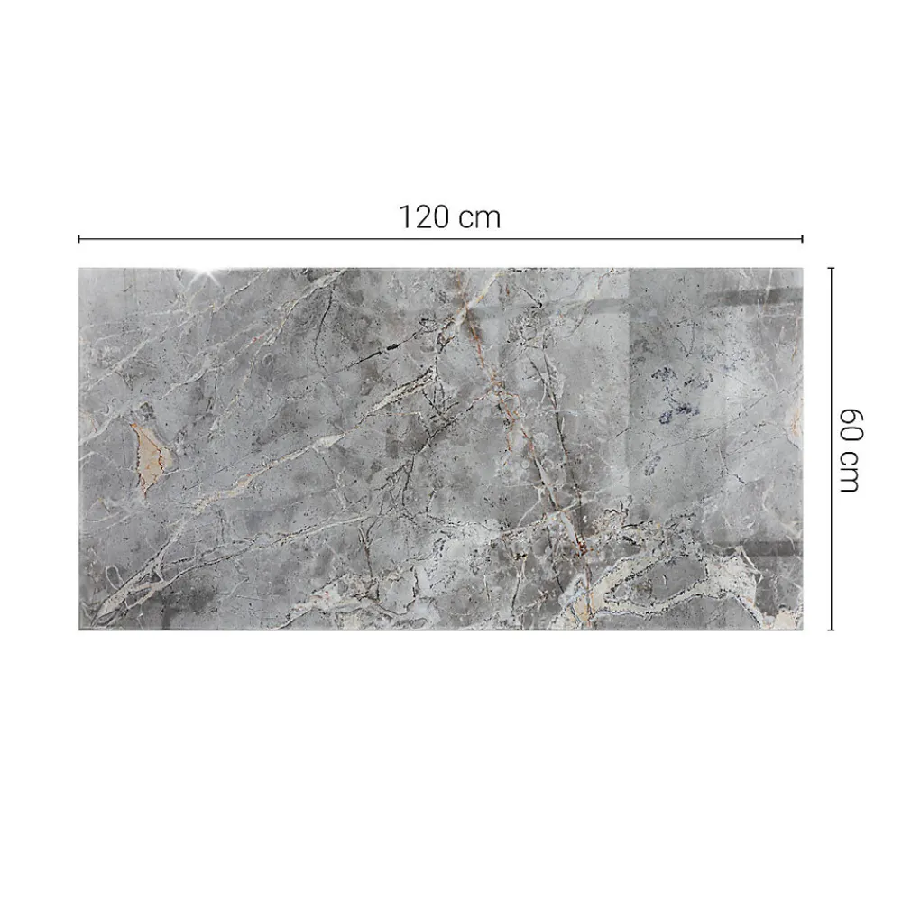 Tulup Plateau En Verre<Plateau en verre trempé 120x60 cm Motif naturel de marbre
