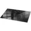 Tulup Plateau en verre trempé 100x50 cm Motif de marbre veiné- Plateau En Verre