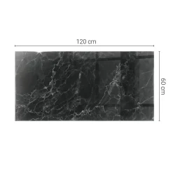 Tulup Plateau En Verre<Plateau en verre trempé 120x60 cm Motif de marbre veiné