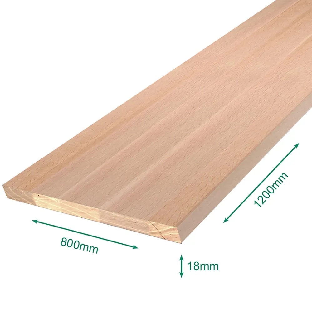 Forestea Plateau hêtre massif lamellé collé abouté 1200 x 800 x 18 mm- Plateau De Table