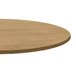 Restootab Plateau rond 120cm decor chene naturel -- Panneau Bois, Osb, Mdf