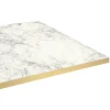 Restootab Plateau 140x70 decor bianca luna chants laiton -- Panneau Bois, Osb, Mdf