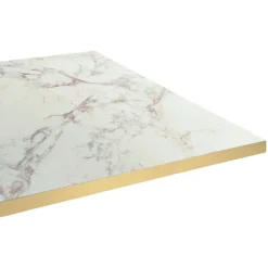 Restootab Panneau Bois, Osb, Mdf<Plateau 70x70 decor marbre olympo chants laiton -