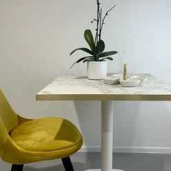 Restootab Plateau 160x80 decor marbre olympo chants laiton -- Panneau Bois, Osb, Mdf