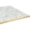 Restootab Panneau Bois, Osb, Mdf<Plateau 110x70 decor terrazzo spectra chants laiton -