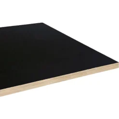 Restootab Plateau 120x70 noir chants bois -- Panneau Bois, Osb, Mdf