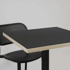 Restootab Plateau 120x70 noir chants bois -- Panneau Bois, Osb, Mdf