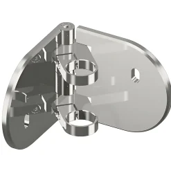 MySystem Platine de fixation d'angle 90 degrés à l'anglaise Modèle 55 - 168/168/45 - pour tube diam. 42,4 mm - Inox 316- Accessoire D'Escalier