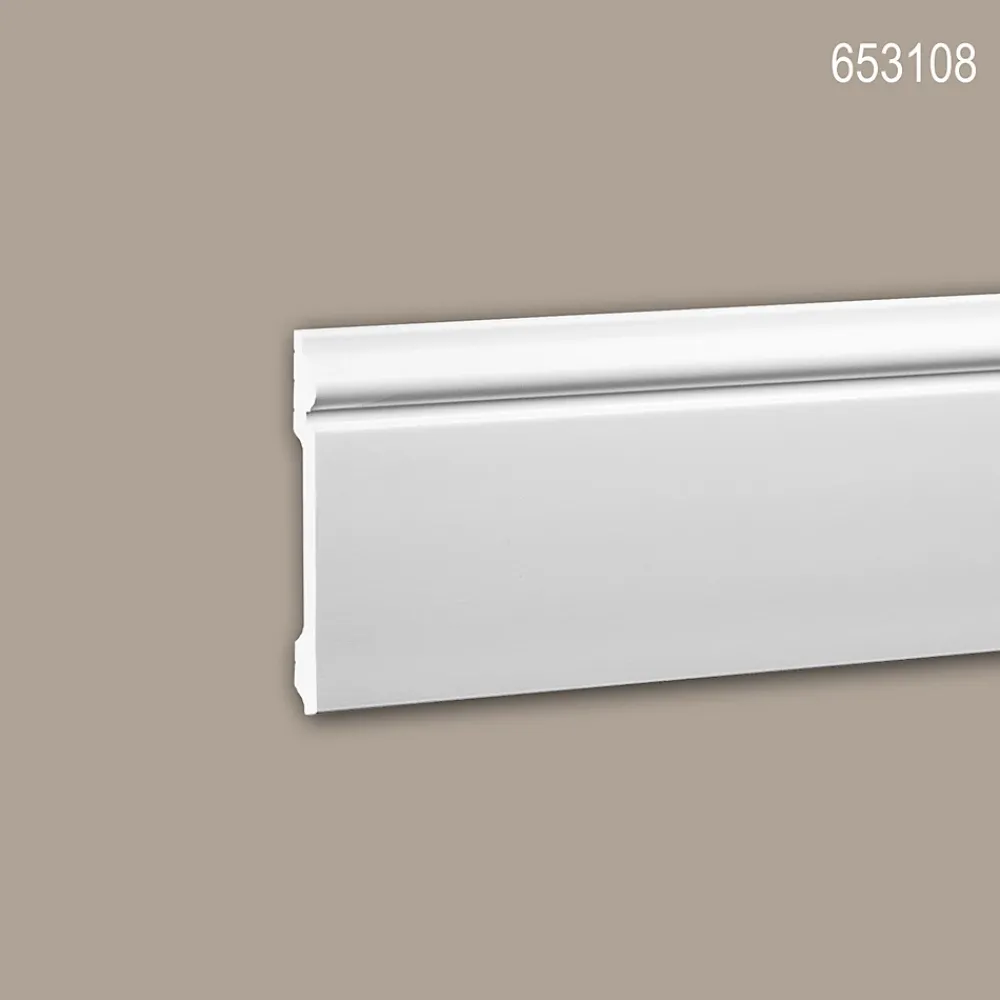Profhome Plinthe 653108 Moulure décorative style Néo-Classicisme blanc 2 m- Plinthe Pour Parquet Et Stratifié