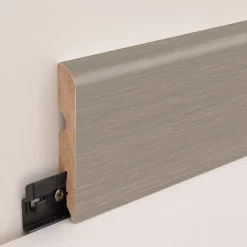GoodHome Plinthe arrondie MDF décor 9 chêne gris 220 x 8 cm, ép.13 mm- Plinthe Pour Parquet Et Stratifié