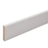 Plinthe Bois|Plinthe Bois<Plinthe arrondie MDF prépeint blanc 244 x 12 cm, ép.12 mm