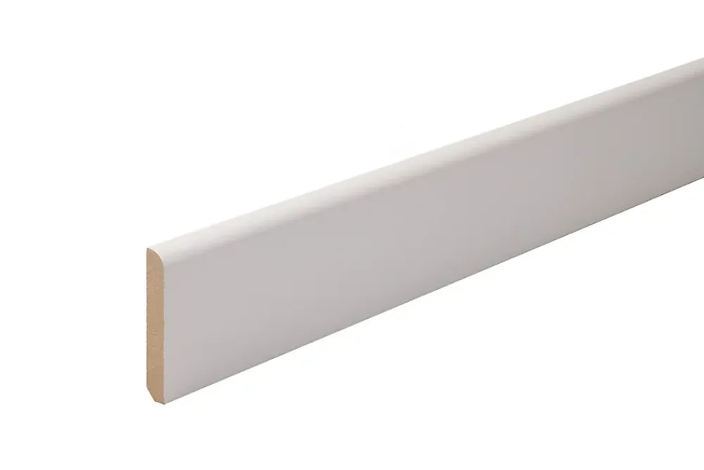 Plinthe Bois|Plinthe Bois<Plinthe arrondie MDF prépeint blanc 244 x 12 cm, ép.12 mm