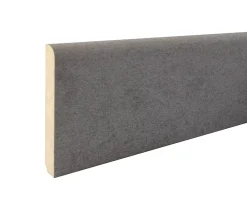 Plinthe Bois|Plinthe Bois<Plinthe arrondie MDF revêtu papier gris béton 240 x 8 cm, ép.14 mm