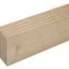 Plinthe Bois|Plinthe Bois<Plinthe arêtes arrondies sapin 200 x 7 cm, ép.10 mm (vendu par lot de 5)