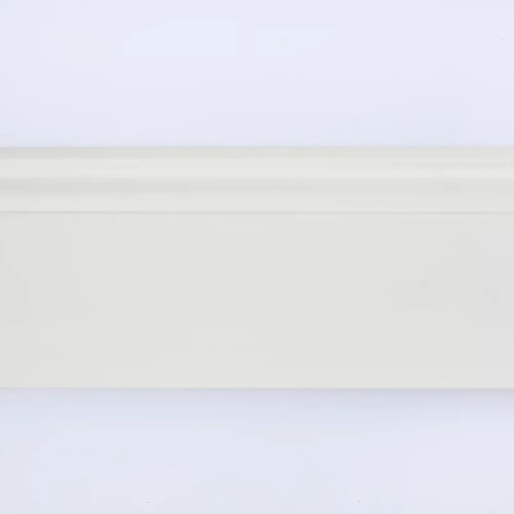 Woodbord Plinthe Bois de Pin Merkusii - Enduite Gesso Blanc - 12x120x2200mm- Plinthe Bois|Plinthe Bois