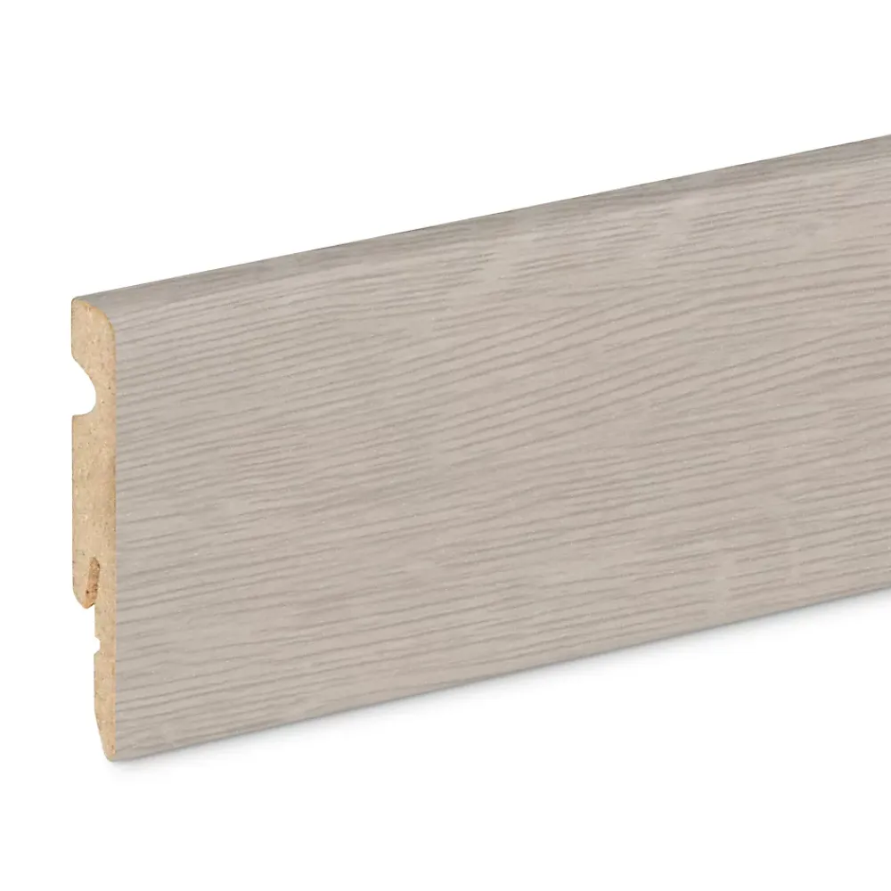 GoodHome Plinthe Pour Parquet Et Stratifié<Plinthe bois MDF pour parquet et stratifié Décor 45 gris L.220 x H.6 x ép.1,1 cm