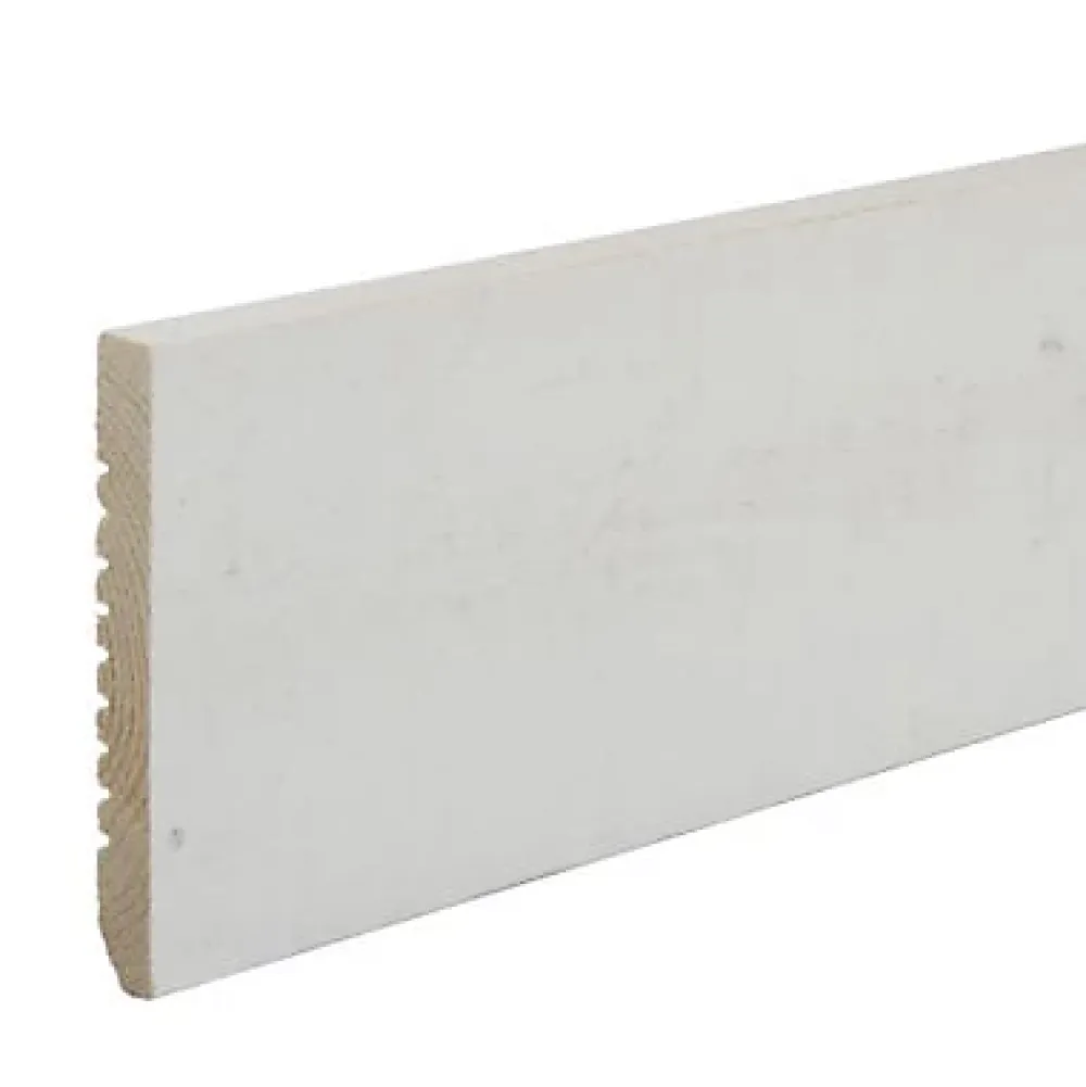 Plinthe brut de sciage Blanc 9 x 68 mm L.2,05 m- Lambris Mural