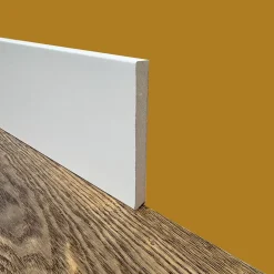 Eternal Parquet Plinthe Bois|Plinthe Bois<Plinthe carrée 100 ml en fibres de bois compactes blanches 120 x 12 mm