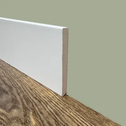 Eternal Parquet Plinthe Bois|Plinthe Bois<Plinthe carrée 100 ml en fibres de bois compactes blanches 120 x 12 mm