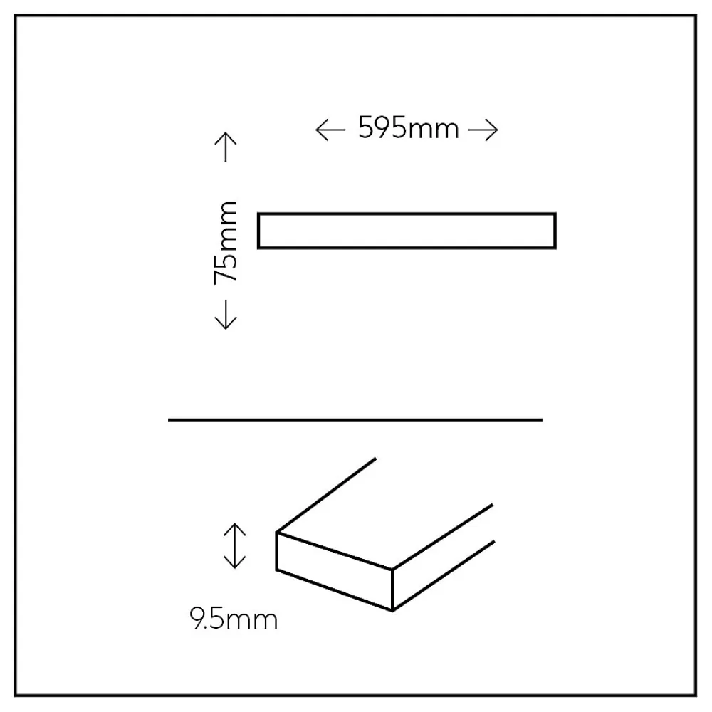 GoodHome Plinthe Pour Carrelage Sol<Plinthe carrelage gris effet pierre L.60 x l.7,5 cm x ép.9 mm, Kyat
