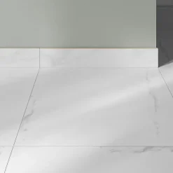 GoodHome Plinthe Pour Carrelage Sol<Plinthe carrelage intérieur effet marbre blanc L.60 x l.8 cm x ép.9 mm, Ultimate Marble