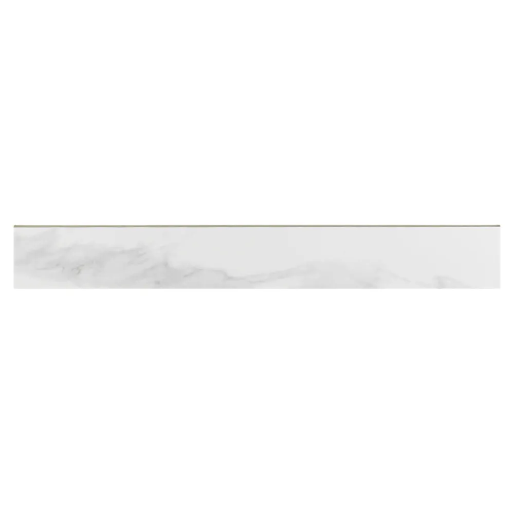 GoodHome Plinthe Pour Carrelage Sol<Plinthe carrelage intérieur effet marbre blanc L.60 x l.8 cm x ép.9 mm, Ultimate Marble