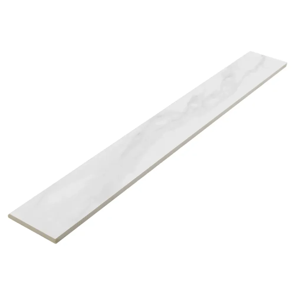 GoodHome Plinthe Pour Carrelage Sol<Plinthe carrelage intérieur effet marbre blanc L.60 x l.8 cm x ép.9 mm, Ultimate Marble