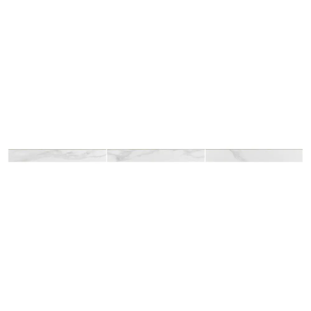 GoodHome Plinthe Pour Carrelage Sol<Plinthe carrelage intérieur effet marbre blanc L.60 x l.8 cm x ép.9 mm, Ultimate Marble