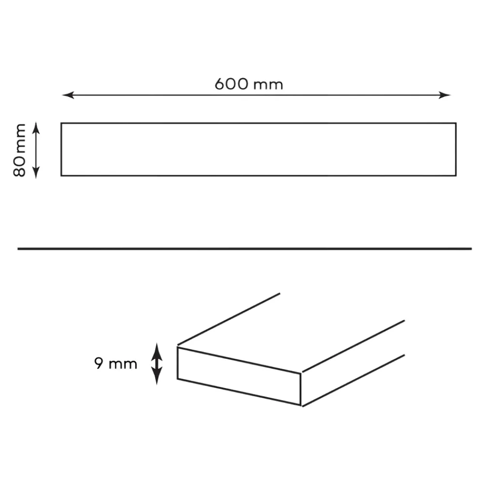 GoodHome Plinthe Pour Carrelage Sol<Plinthe carrelage intérieur effet marbre blanc L.60 x l.8 cm x ép.9 mm, Ultimate Marble
