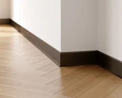 Ilcom Plinthe décorative pour mur F Noir mat - 60mm x 2700mm x 0,65 ep.- Plinthe Pour Parquet Et Stratifié