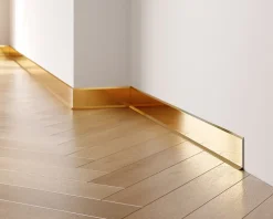 Ilcom Plinthe décorative pour mur F Or poli - 60mm x 2700mm x 0,65 ep.- Plinthe Pour Parquet Et Stratifié