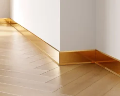 Ilcom Plinthe décorative pour mur F Or poli - 60mm x 2700mm x 0,65 ep.- Plinthe Pour Parquet Et Stratifié