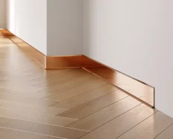 Ilcom Plinthe décorative pour mur F Cuivre poli - 60mm x 2700mm x 0,65 ep.- Plinthe Pour Parquet Et Stratifié