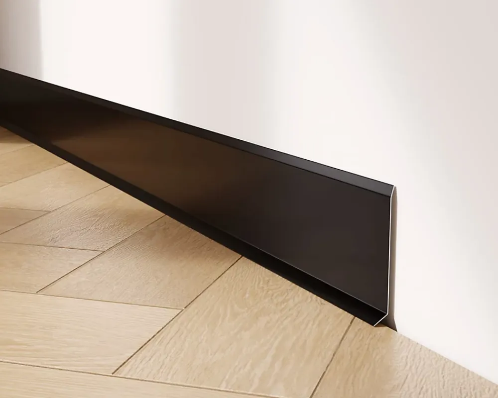 Ilcom Plinthe Pour Parquet Et Stratifié<Plinthe décorative pour mur F Noir mat - 80mm x 2700mm x 0,65 ep.