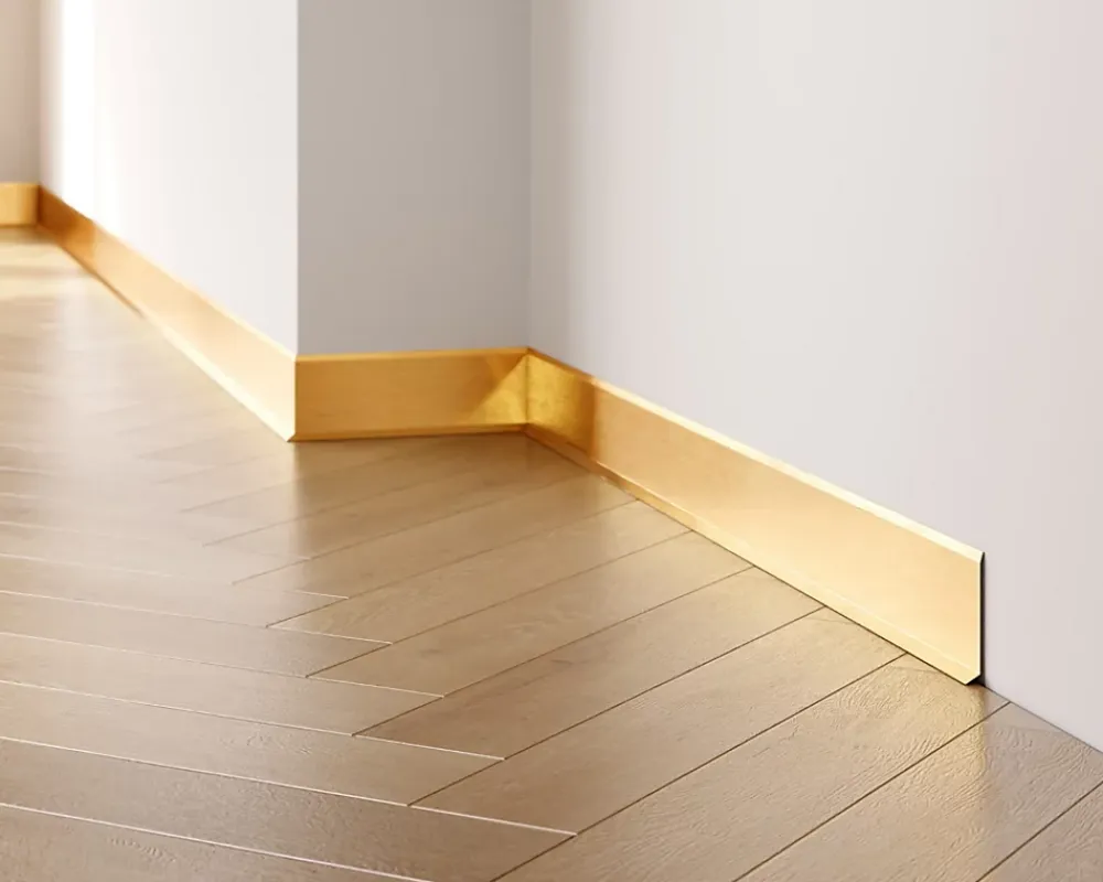 Ilcom Plinthe Pour Parquet Et Stratifié<Plinthe décorative pour mur F Or satiné - 80mm x 2700mm x 0,65 ep.