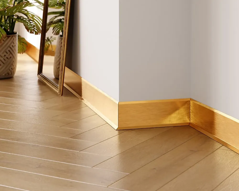 Ilcom Plinthe Pour Parquet Et Stratifié<Plinthe décorative pour mur F Or satiné - 80mm x 2700mm x 0,65 ep.