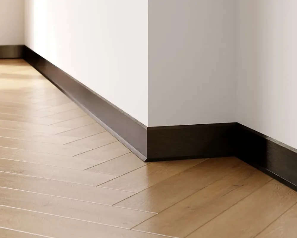 Ilcom Plinthe Pour Parquet Et Stratifié<Plinthe décorative pour mur F Noir satiné - 100mm x 2700mm x 0,65 ep.