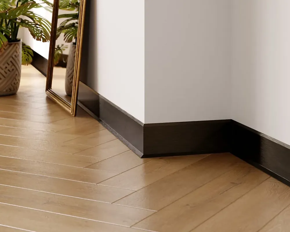 Ilcom Plinthe Pour Parquet Et Stratifié<Plinthe décorative pour mur F Noir satiné - 100mm x 2700mm x 0,65 ep.