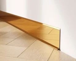 Ilcom Plinthe décorative pour mur F Or poli - 80mm x 2700mm x 0,65 ep.- Plinthe Pour Parquet Et Stratifié