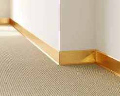 Ilcom Plinthe décorative pour mur F Or satiné - 60mm x 2700mm x 0,65 ep.- Plinthe Pour Parquet Et Stratifié