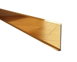 Ilcom Plinthe décorative pour mur F Or poli - 100mm x 2700mm x 0,65 ep.- Plinthe Pour Parquet Et Stratifié