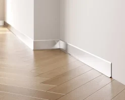 Ilcom Plinthe Pour Parquet Et Stratifié<Plinthe décorative pour mur F Argent satiné - 100mm x 2700mm x 0,65 ep.