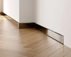 Ilcom Plinthe décorative pour mur F Noir poli - 60mm x 2700mm x 0,65 ep.- Plinthe Pour Parquet Et Stratifié