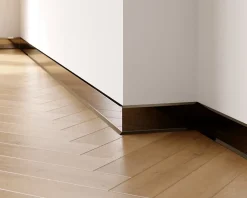 Ilcom Plinthe décorative pour mur F Noir poli - 60mm x 2700mm x 0,65 ep.- Plinthe Pour Parquet Et Stratifié