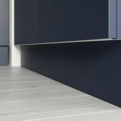 GoodHome Plinthe de cuisine Garcinia et Stevia bleu mat H. 15 cm x l. 2.4 m x Ep. 16 mm- Plinthe De Cuisine