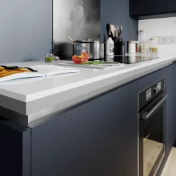 GoodHome Plinthe de cuisine Garcinia et Stevia bleu mat H. 15 cm x l. 2.4 m x Ep. 16 mm- Plinthe De Cuisine