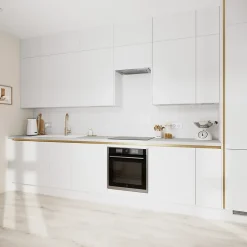 GoodHome Plinthe de cuisine Stevia blanc mat H. 15 x l. 240 x Ép. 1,6 cm- Plinthe De Cuisine